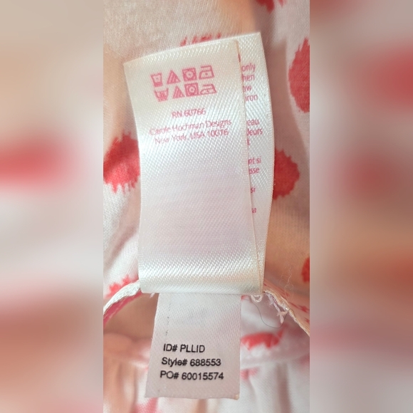 Oscar de la Renta Pink Polka Dot Ruffle Nightgown|Luxury Sleepwear|Night Top S - Picture 7 of 8